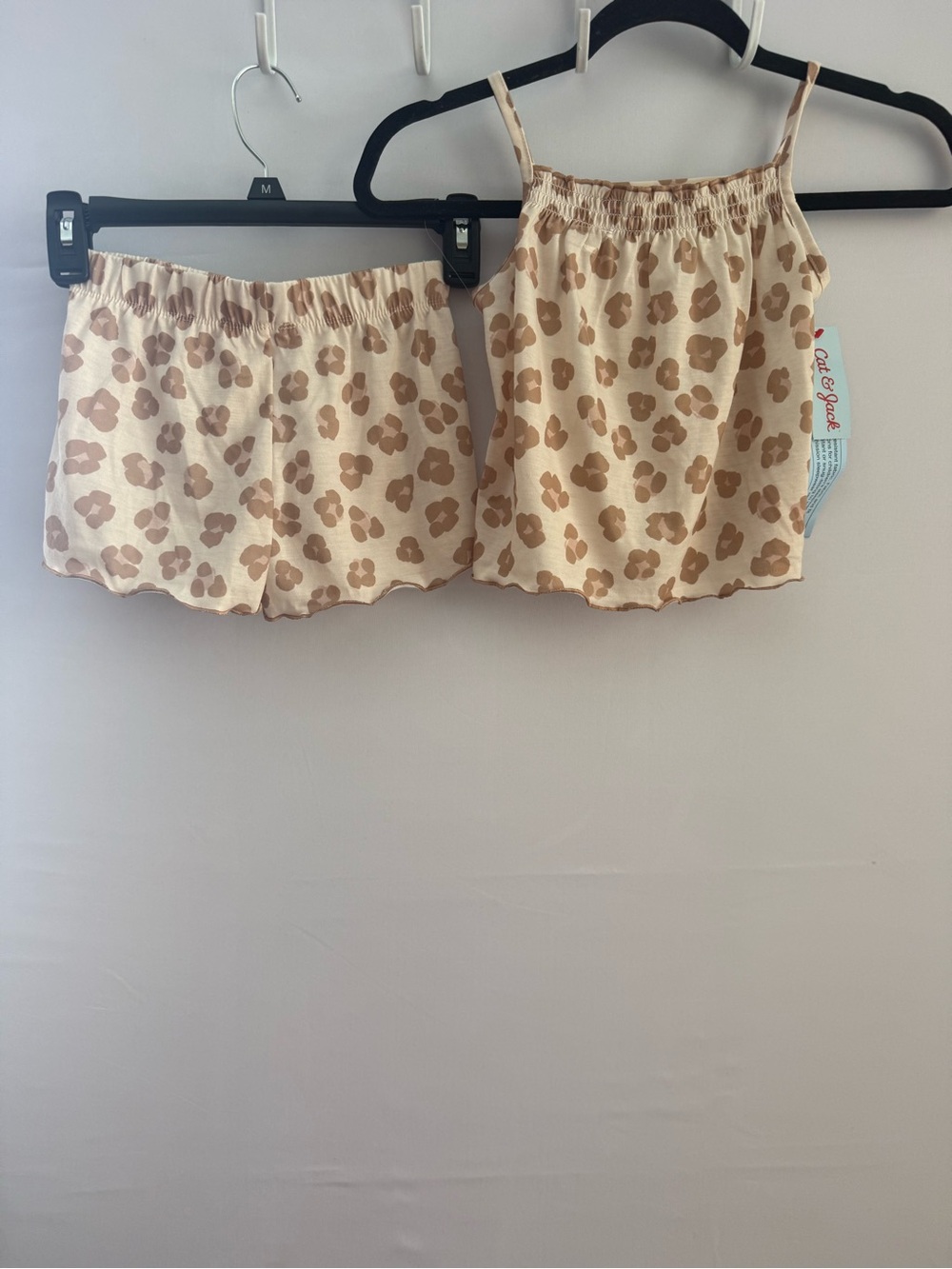 Cat & Jack Cream Floral-Spot Shorts Set